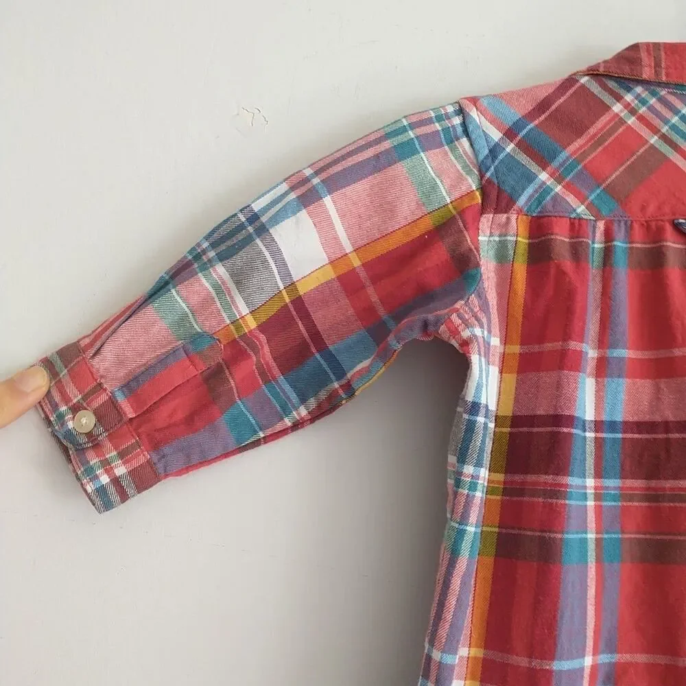 Ralph Lauren Overall Onepiece Baby Boy 9M Plaid Striped Cotton Button Logo 2xLot